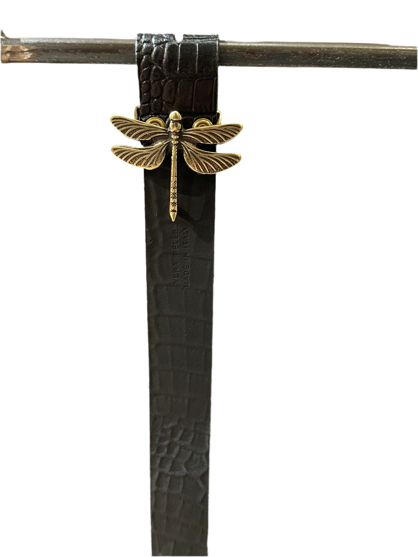 Cintura in vera pelle con dettaglio Gold Animal