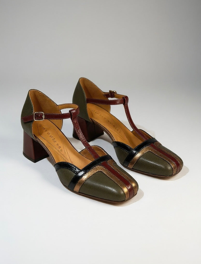 Chie Mihara tacco verde scarpe