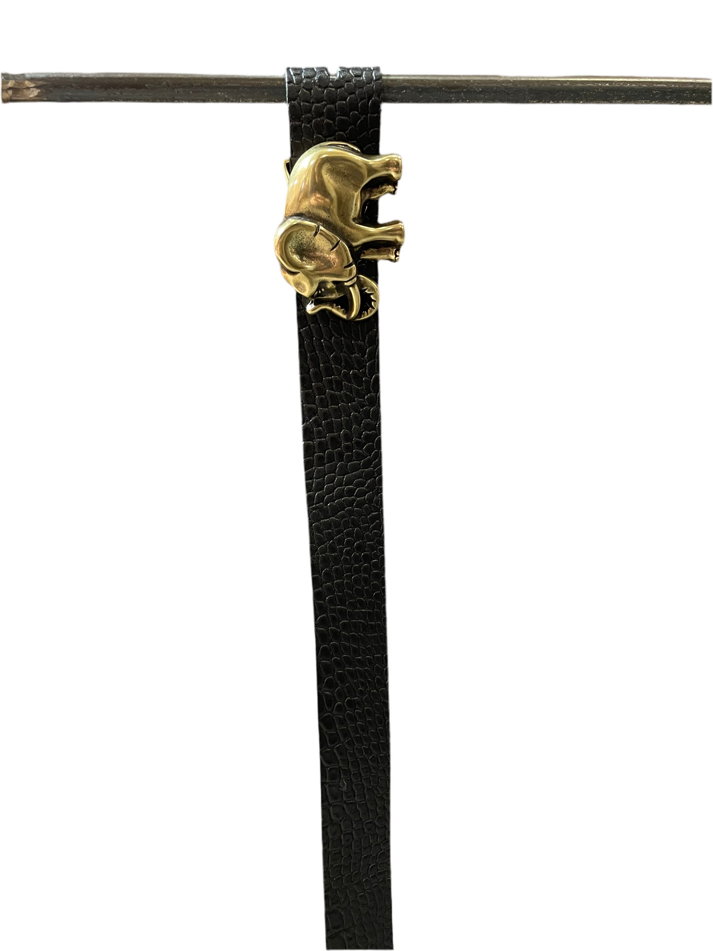 Cintura in vera pelle con dettaglio Gold Animal