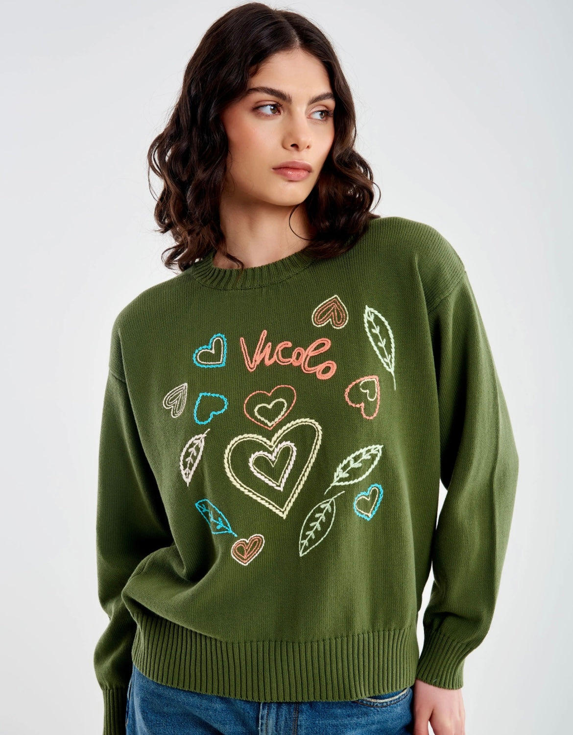 VICOLO Maglia girocollo con ricami
