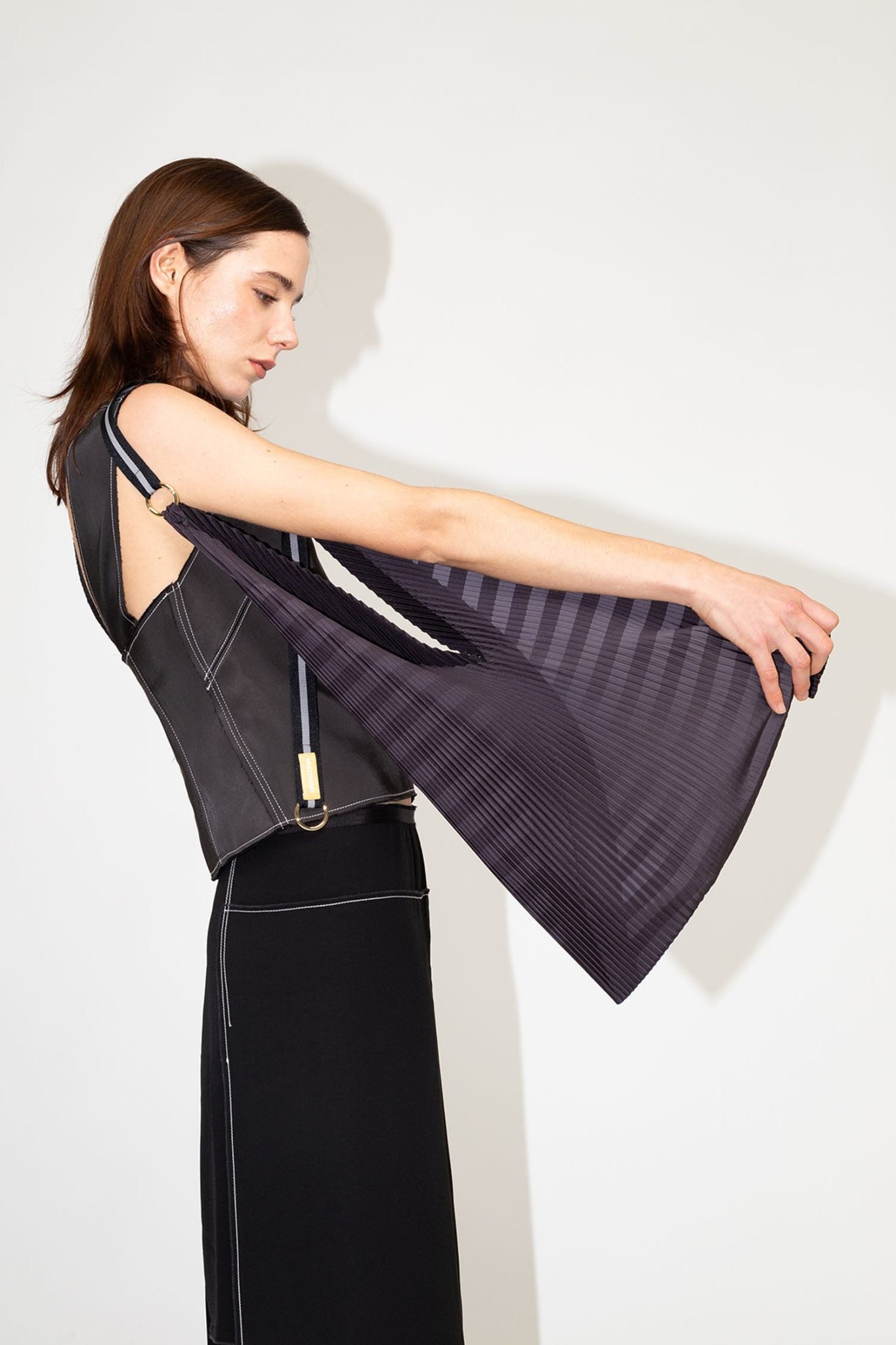 MULTITUDES Borsa Y plissettata Claudia Black