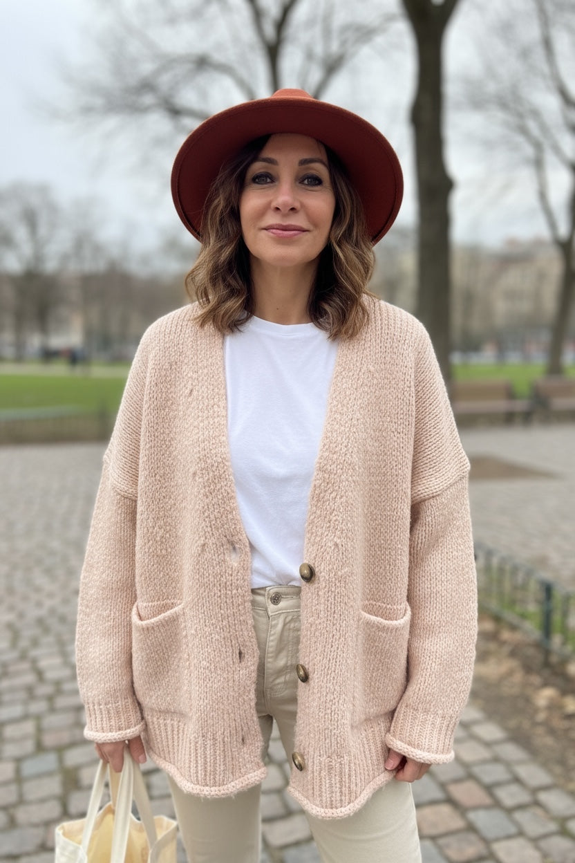 Vicolo cardigan con mohair