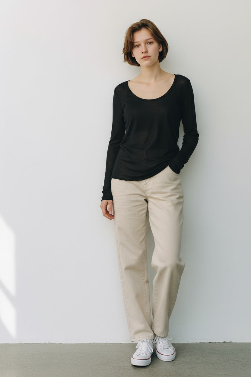 Amèlie Blanc Maglia ever viscosa basica