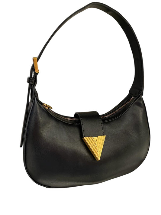 Borsa nera inserti oro - Nero/oro