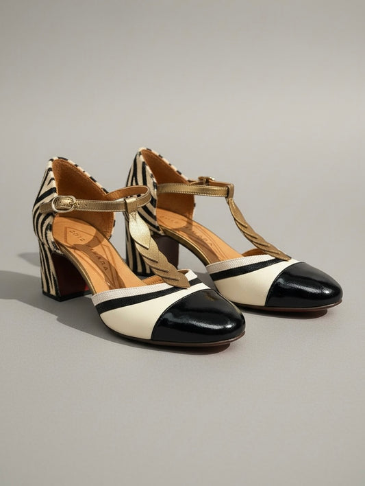 Chie Mihara tacco zebrato scarpe