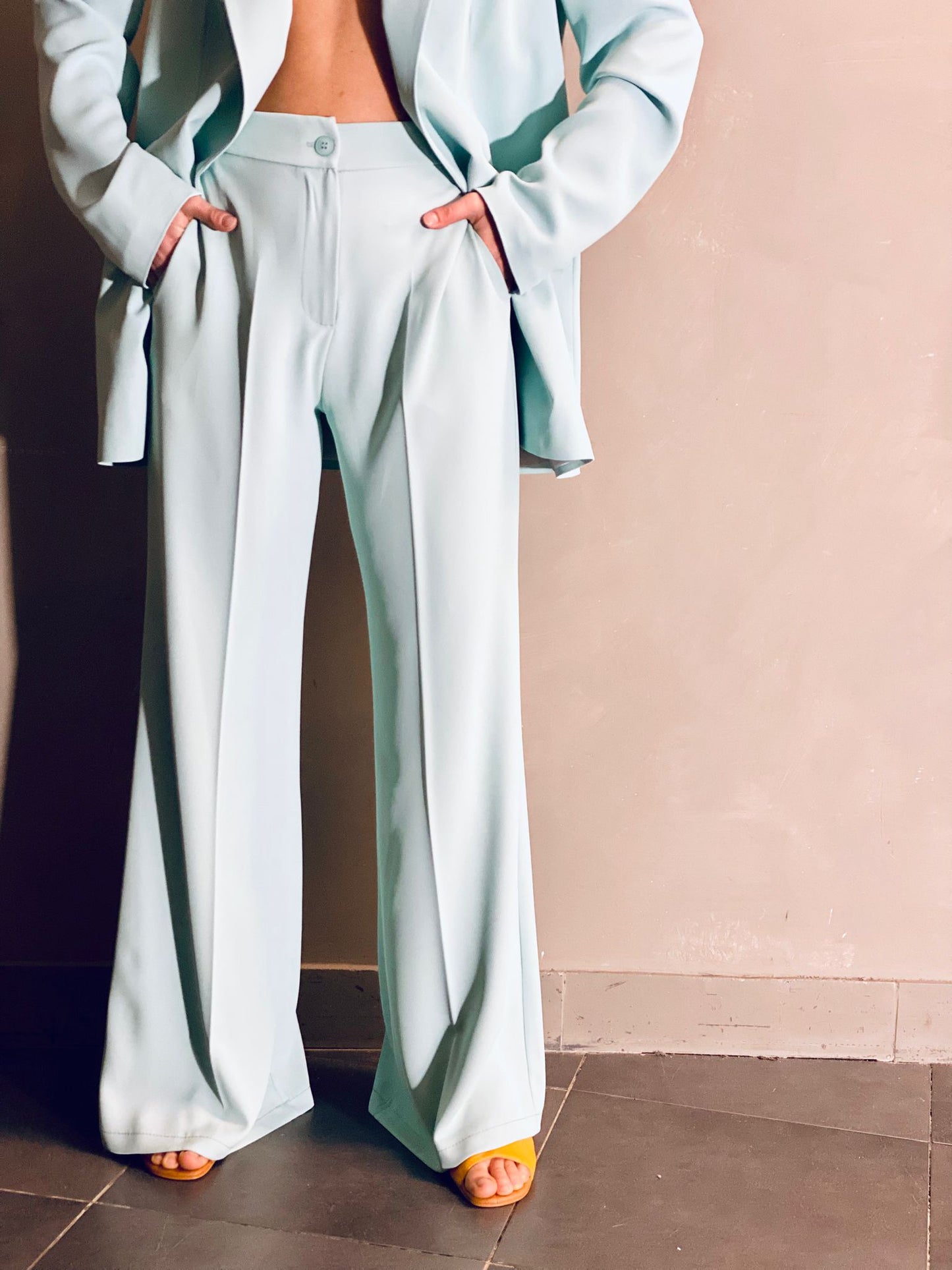 Pantalone Menta Amelie Blanc