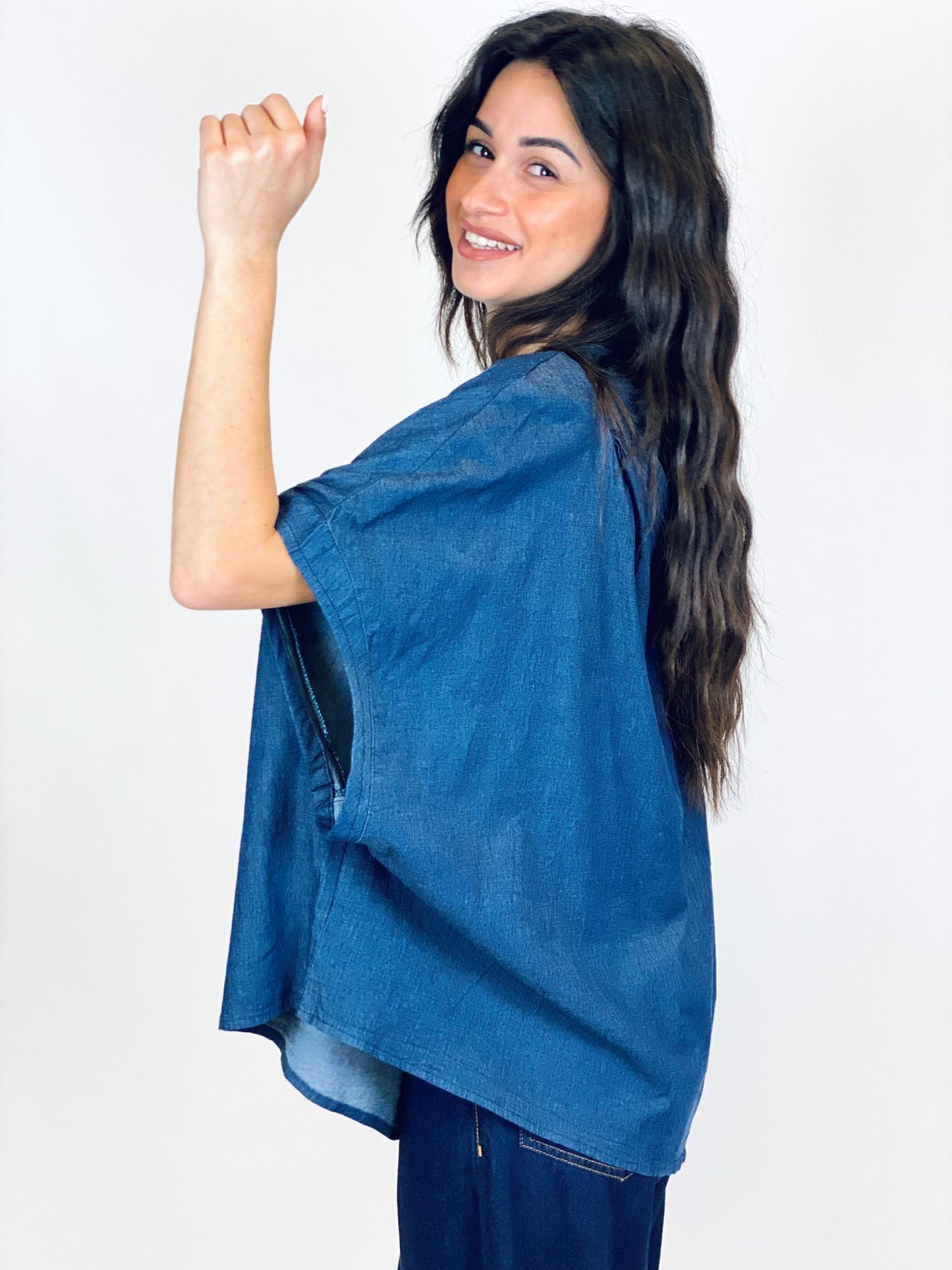 T-shirt Denim Amelie Blanc
