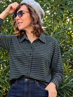 AMÉLIE BLANC camicia pirata