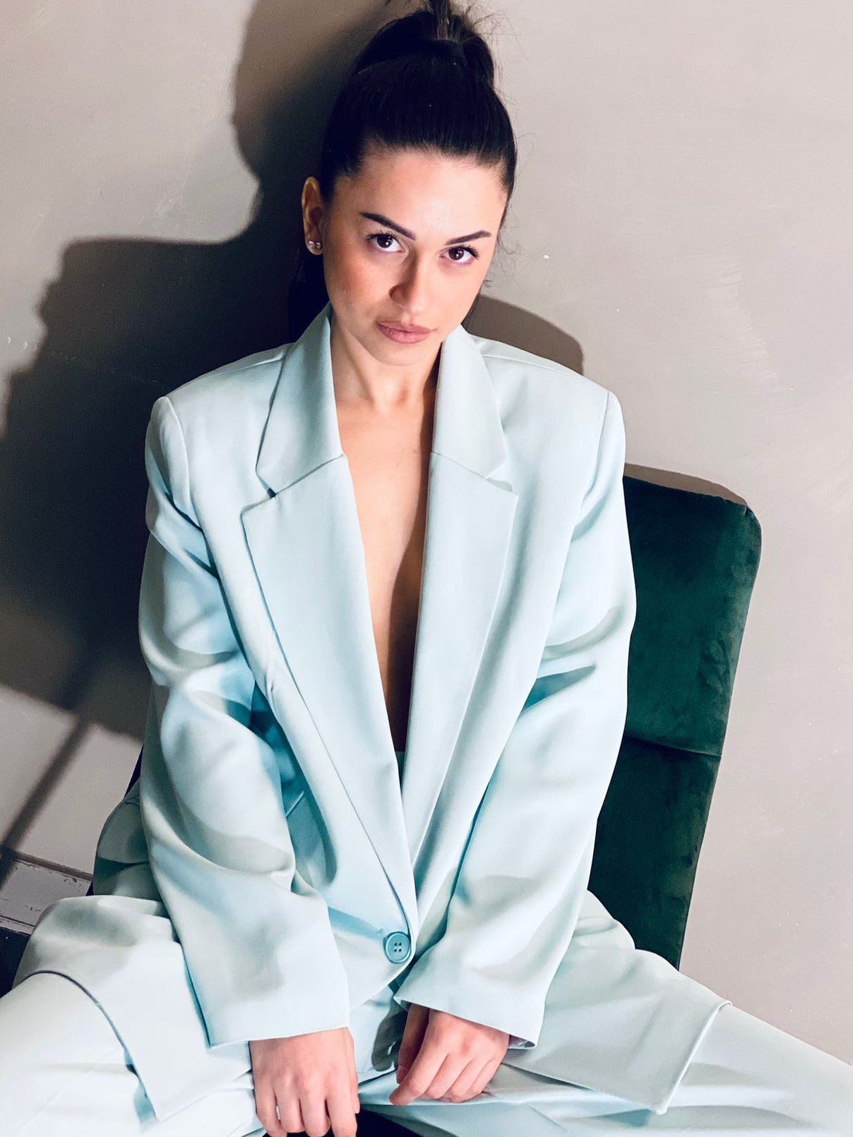 Giacca Menta Amelie Blanc