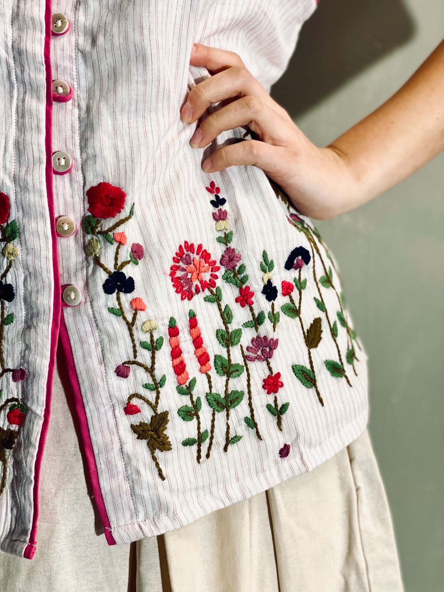 Gilet Ricamato Francesca Bi