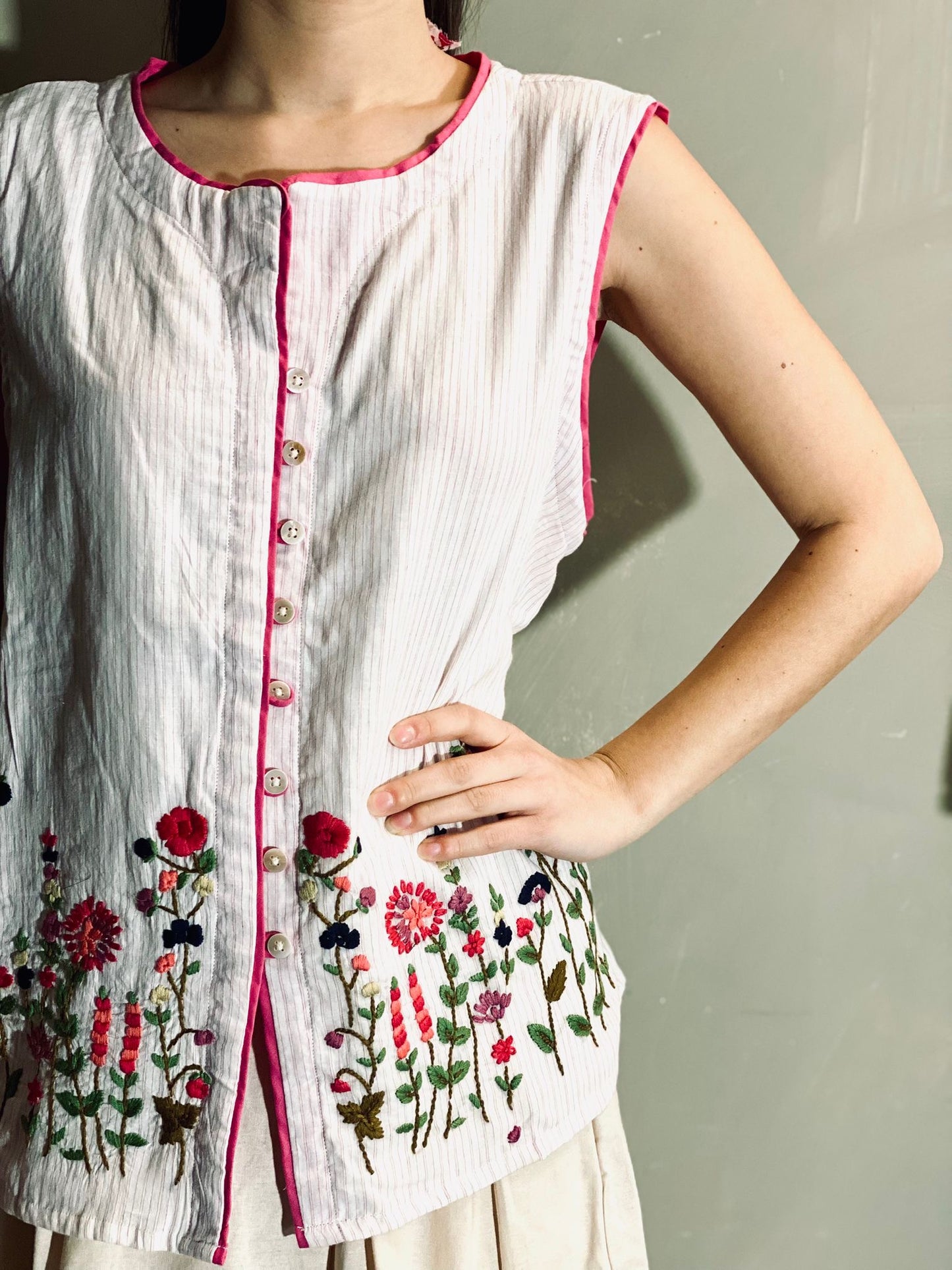 Gilet Ricamato Francesca Bi