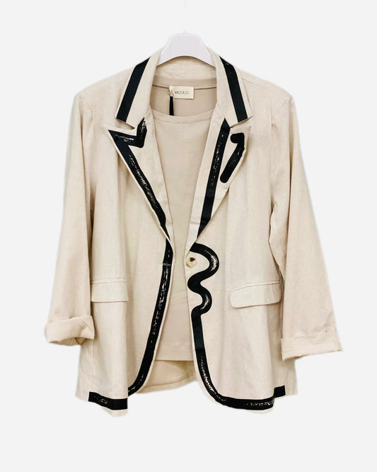 Giacca Graffiti Amelie Blanc