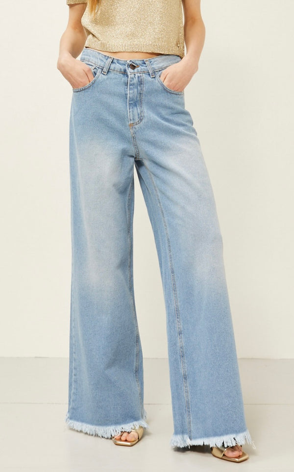 Souvenir Jeans -Denim orlo sfrangiato - lavaggio chiaro