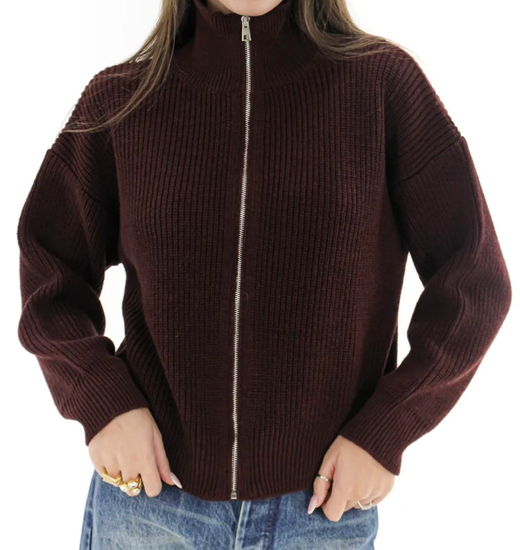 VICOLO CARDIGAN A MAGLIA INGLESE FULL ZIP