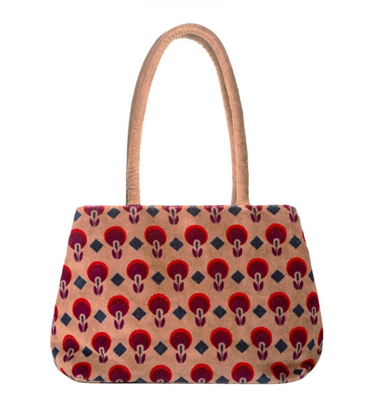LA FAVOLA CONTINUA BLU BAG SOFFIONI SABBIA