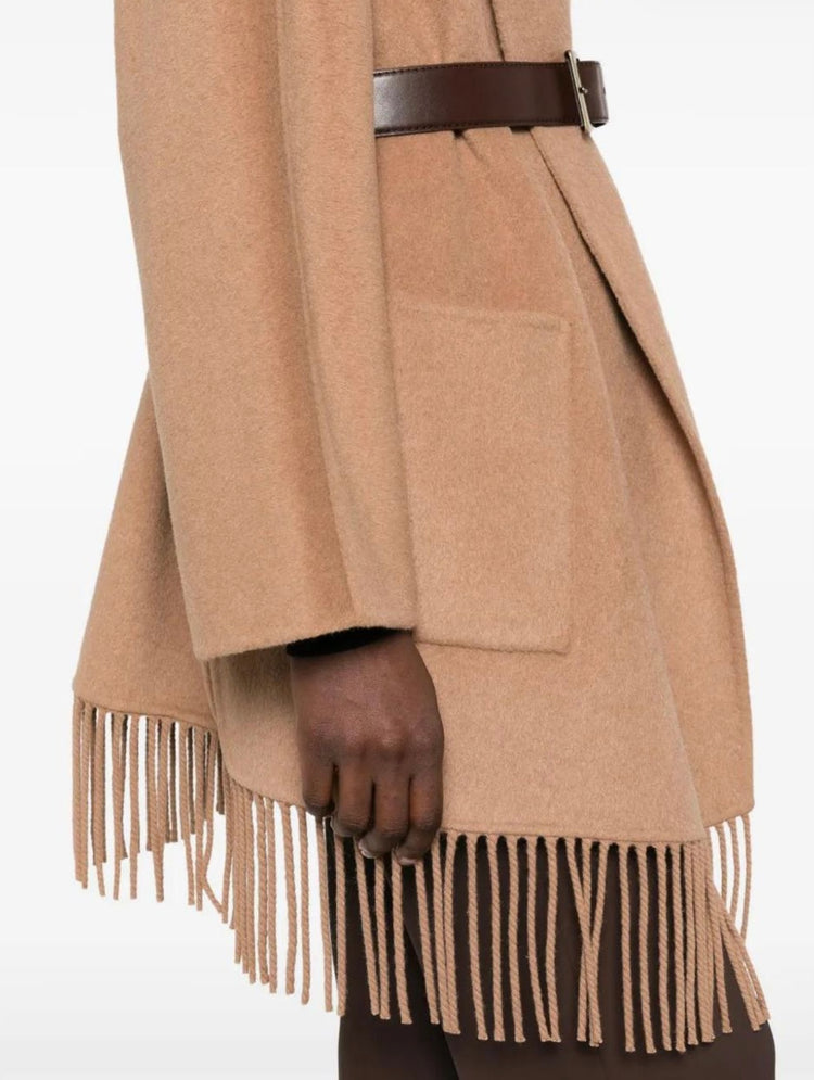 Vicolo - HAND MADE -Cappotto con frange