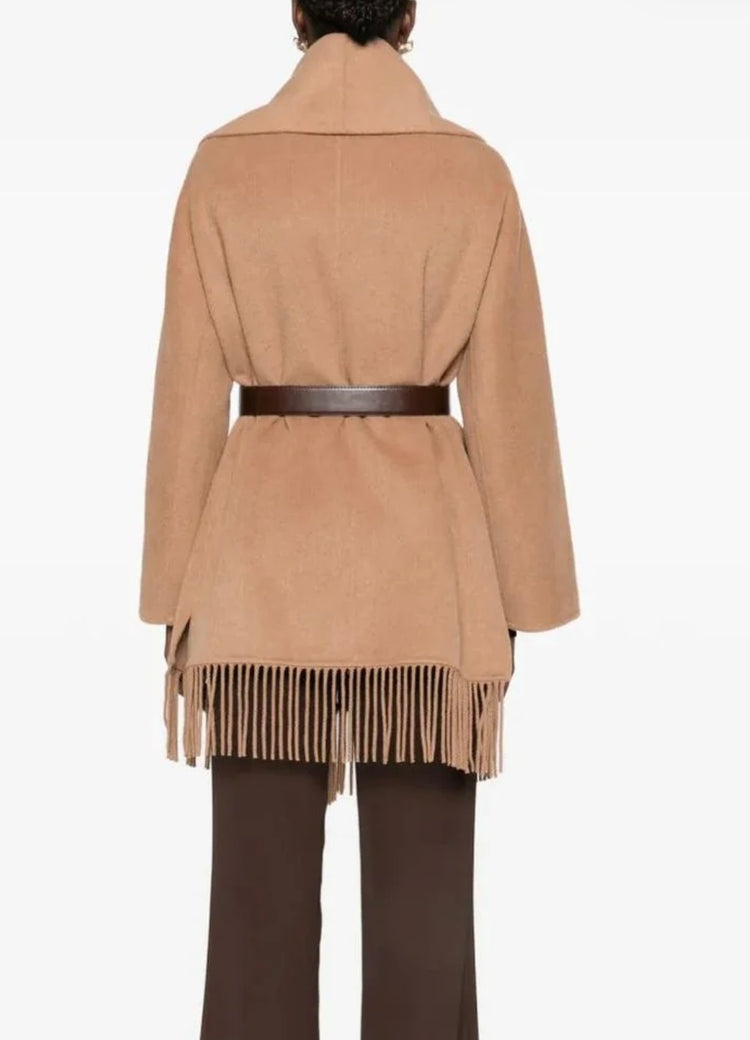 Vicolo - HAND MADE -Cappotto con frange