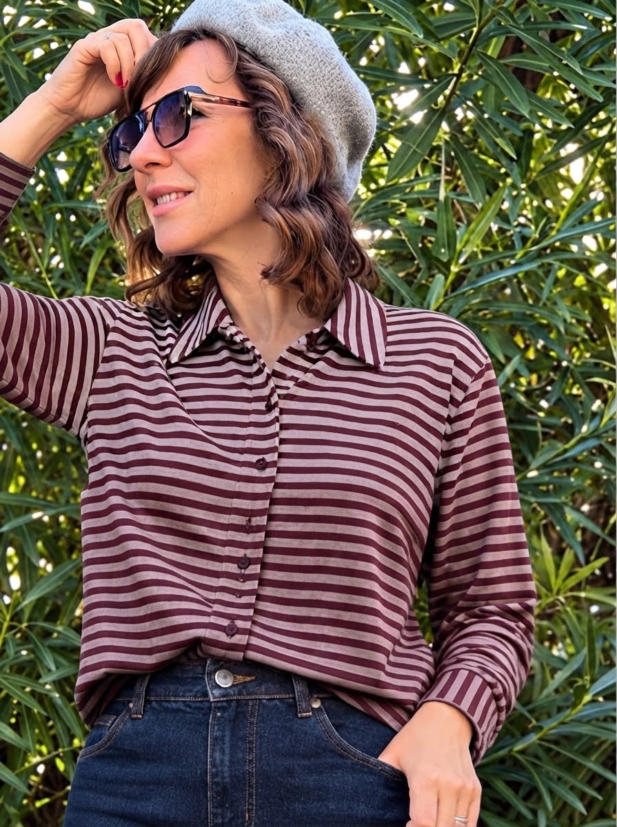 AMÉLIE BLANC camicia pirata