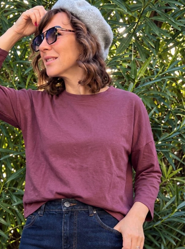 AMÉLIE BLANC T-shirt cotone Iris
