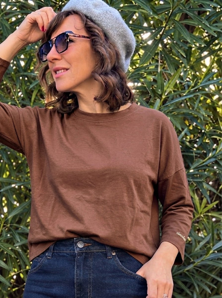 AMÉLIE BLANC T-shirt cotone Iris
