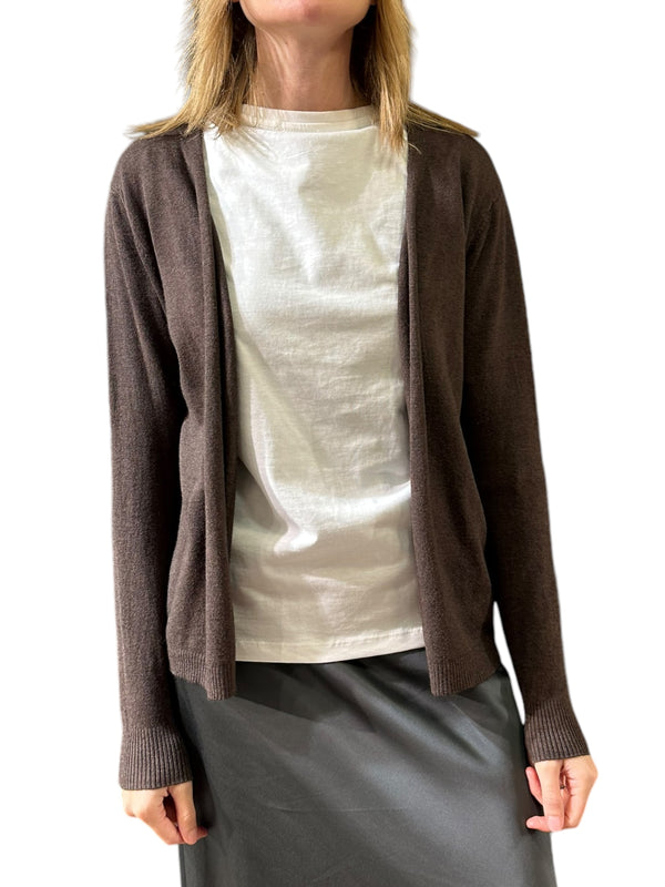 Cardigan invisibile - Marrone