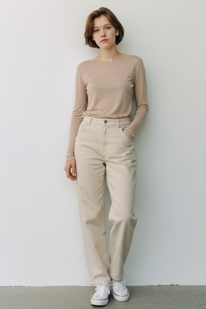 Amèlie Blanc Maglia ever viscosa basica