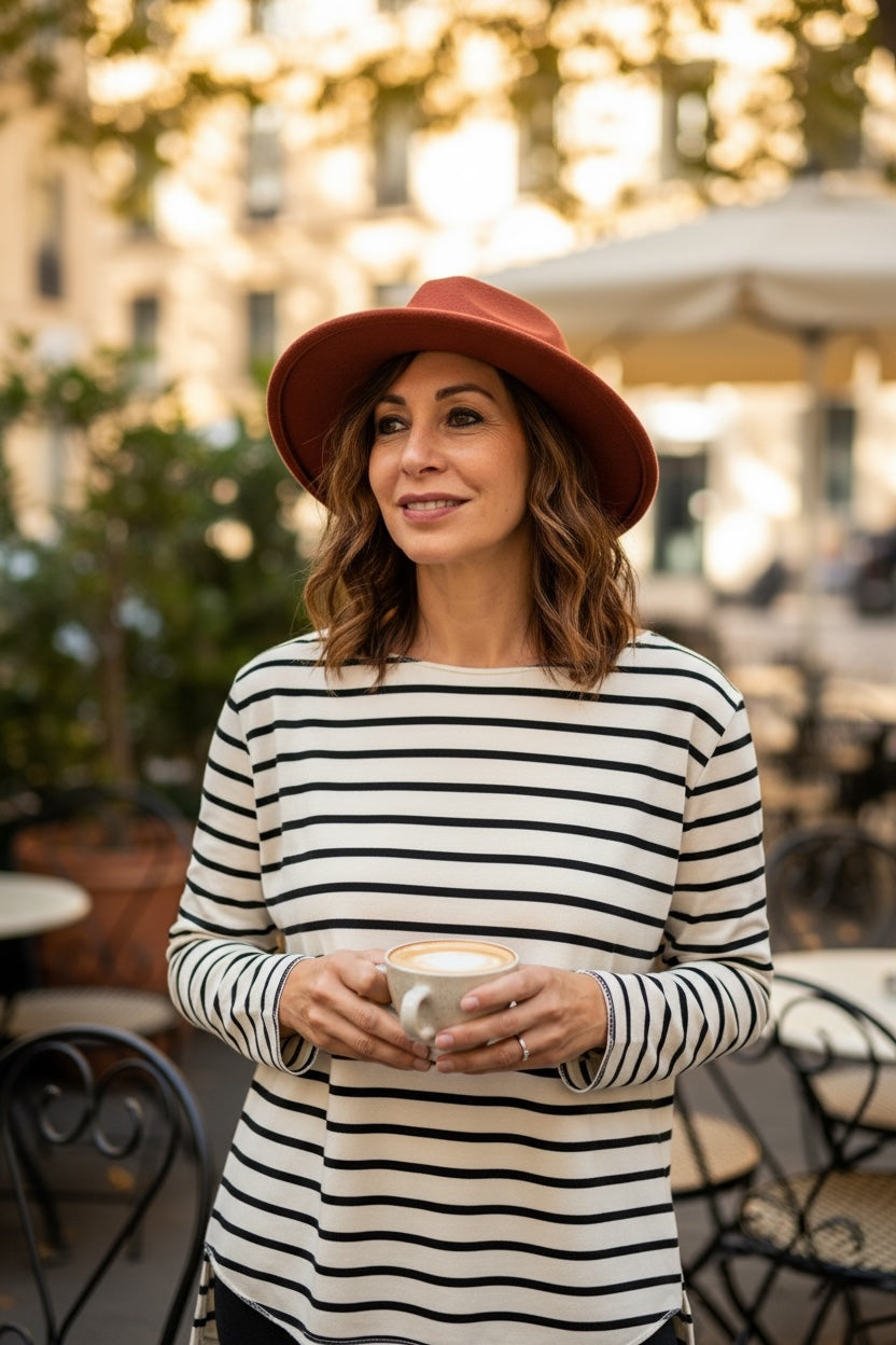 Amèlie Blanc Corsara manica lunga