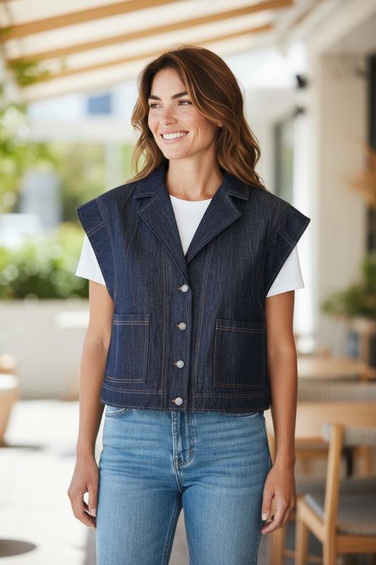 Numph Gilet denim