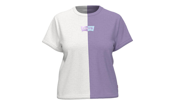 T-shirt bicolor - Bianca-lilla